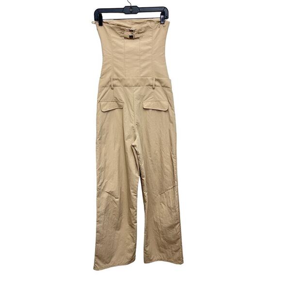 Zara Beige Strapless Jumpsuit - Picture 4 of 4